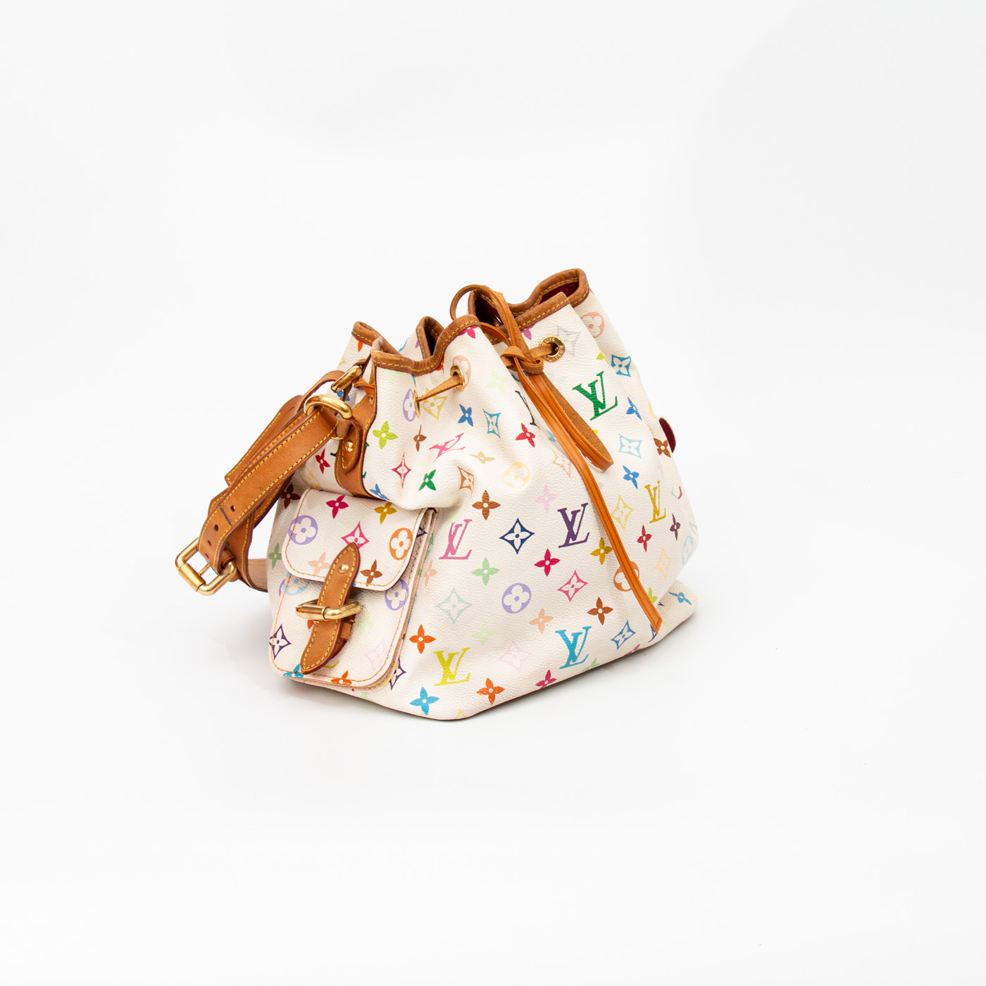 Bolso Louis Vuitton Multicolor Petit Noe Monogram Canvas 2008 CA3018 – Imagen 3