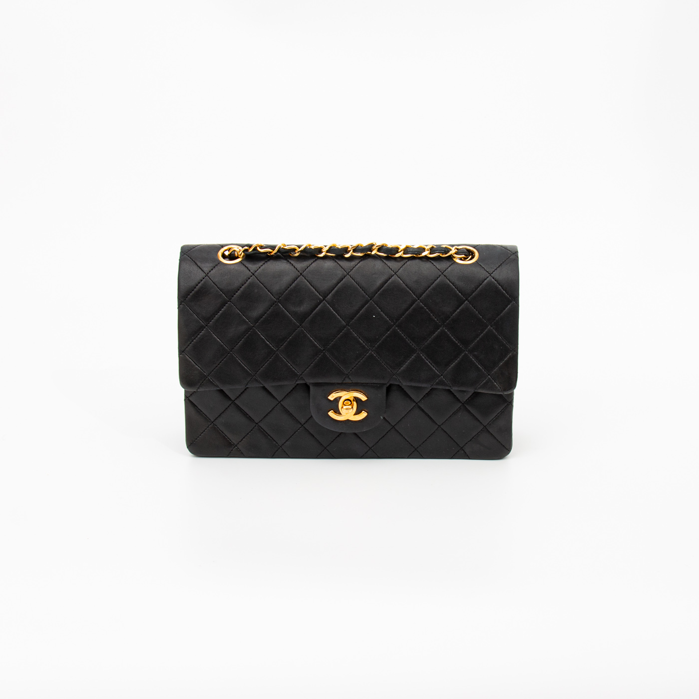 Chanel Tasche Timeless Double Flap Medium Tasche Schwarz 1986–1988 0948586 – Bild 2