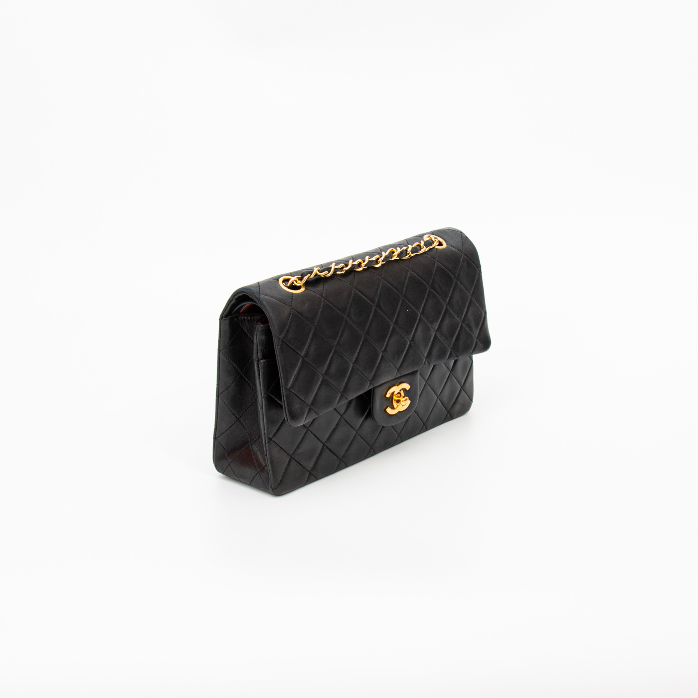 Chanel Tasche Timeless Double Flap Medium Tasche Schwarz 1986–1988 0948586 – Bild 3