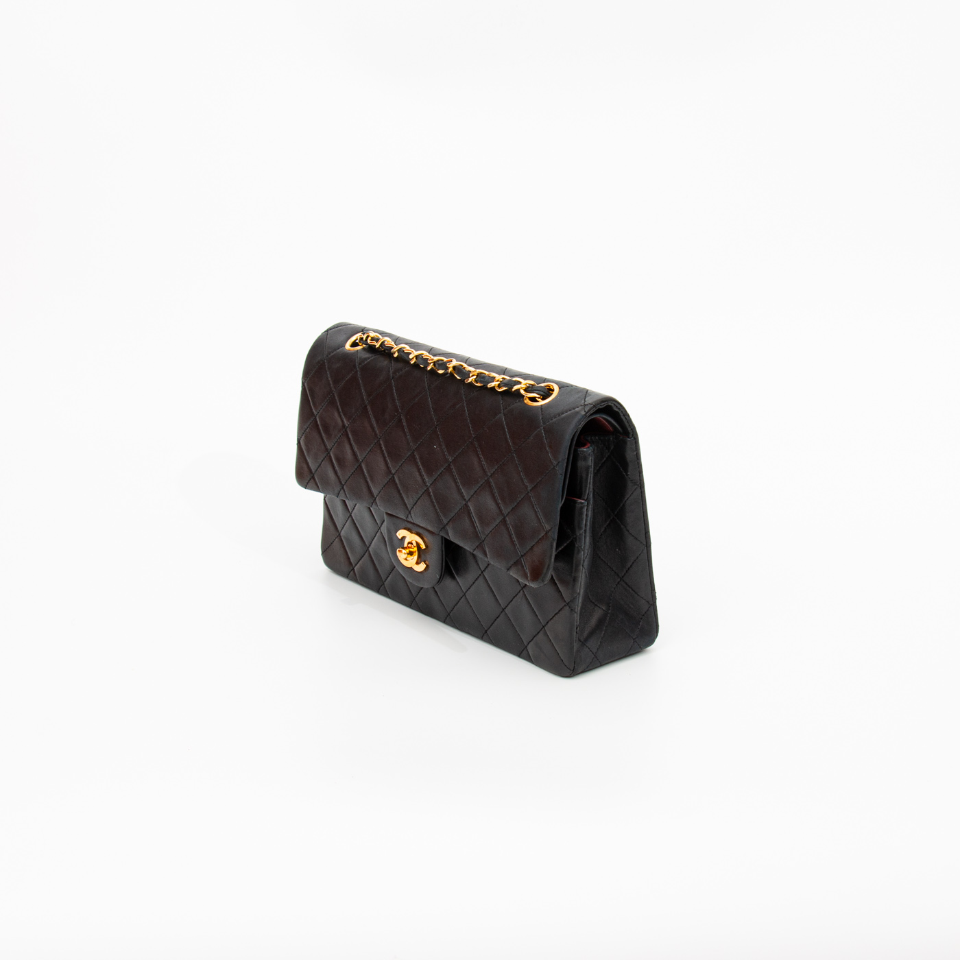 Chanel Tasche Timeless Double Flap Medium Tasche Schwarz 1986–1988 0948586 – Bild 4