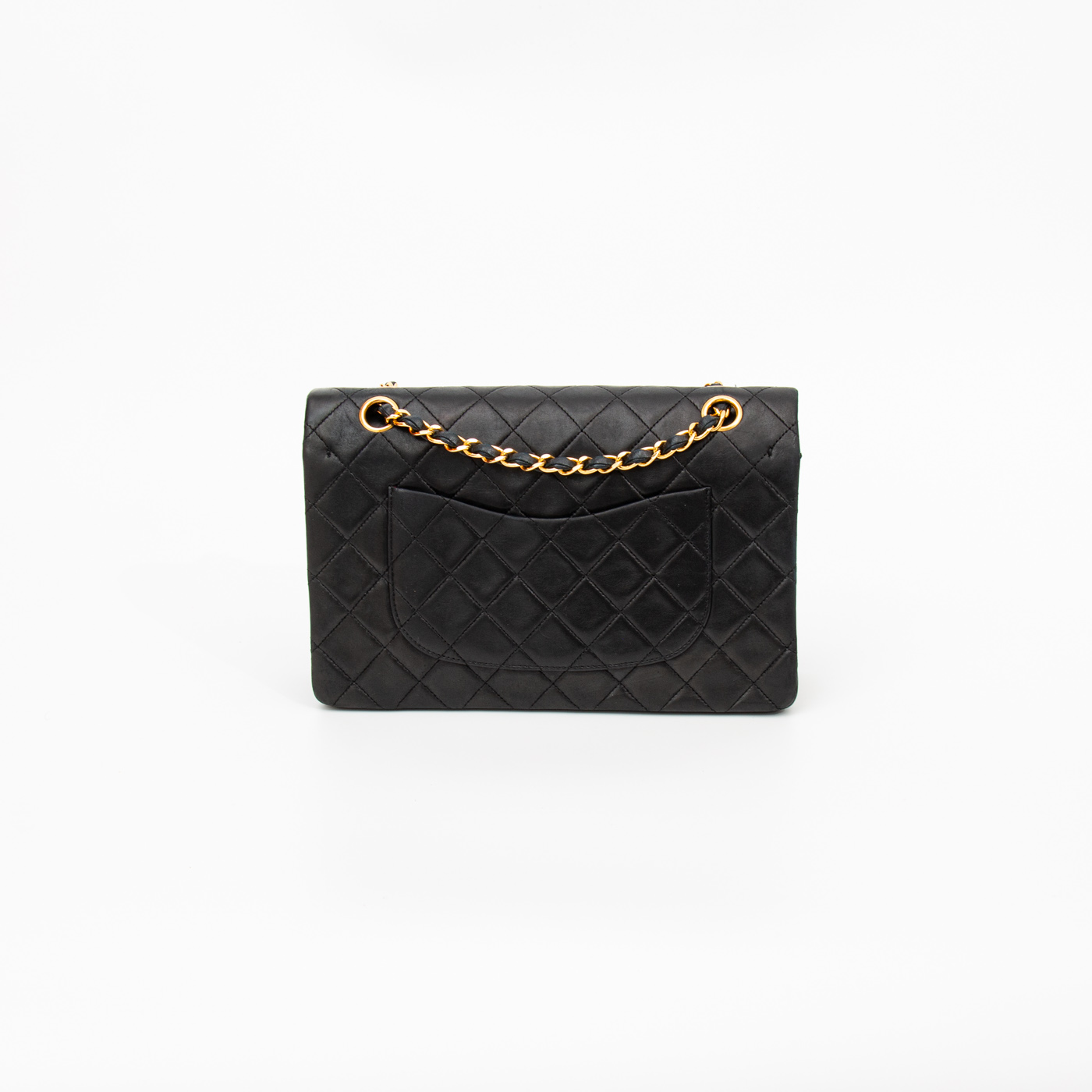 Chanel Tasche Timeless Double Flap Medium Tasche Schwarz 1986–1988 0948586 – Bild 5