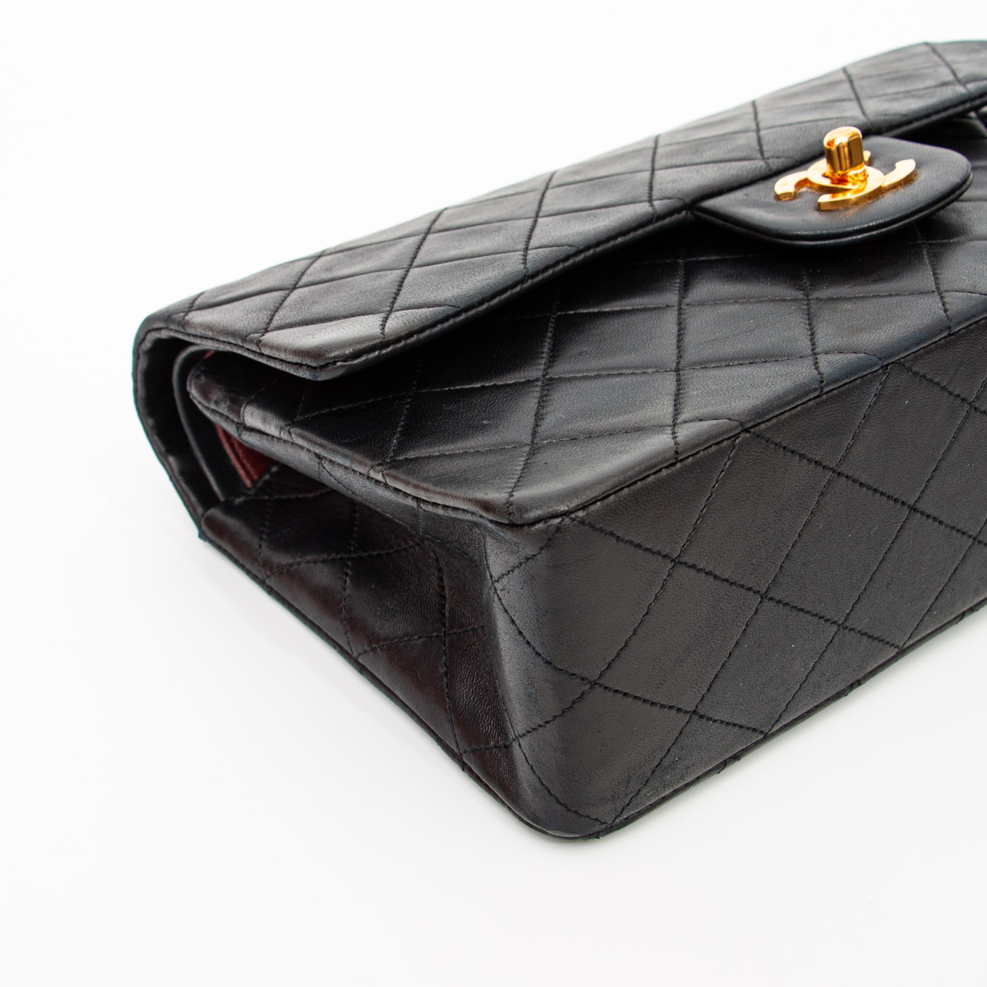 Chanel Tasche Timeless Double Flap Medium Tasche Schwarz 1986–1988 0948586 – Bild 8