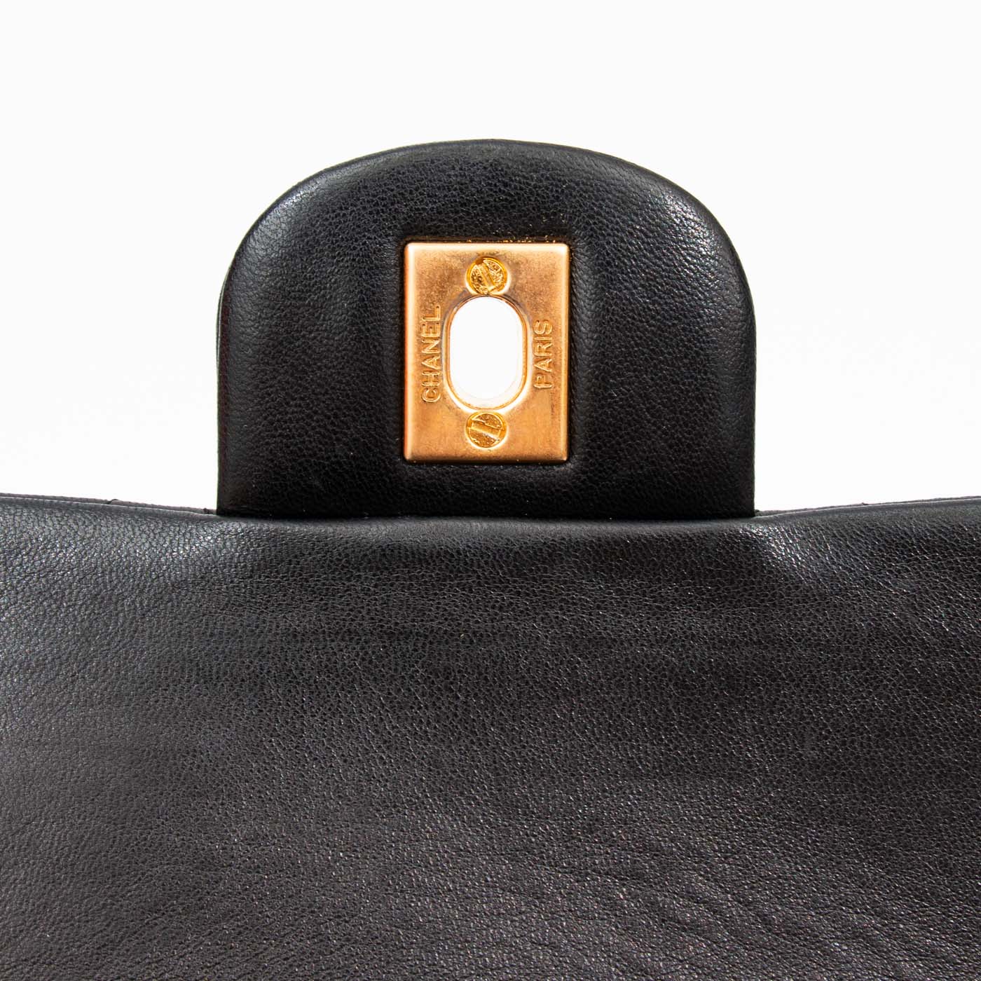 Chanel Tasche Timeless Double Flap Medium Tasche Schwarz 1986–1988 0948586 – Bild 9