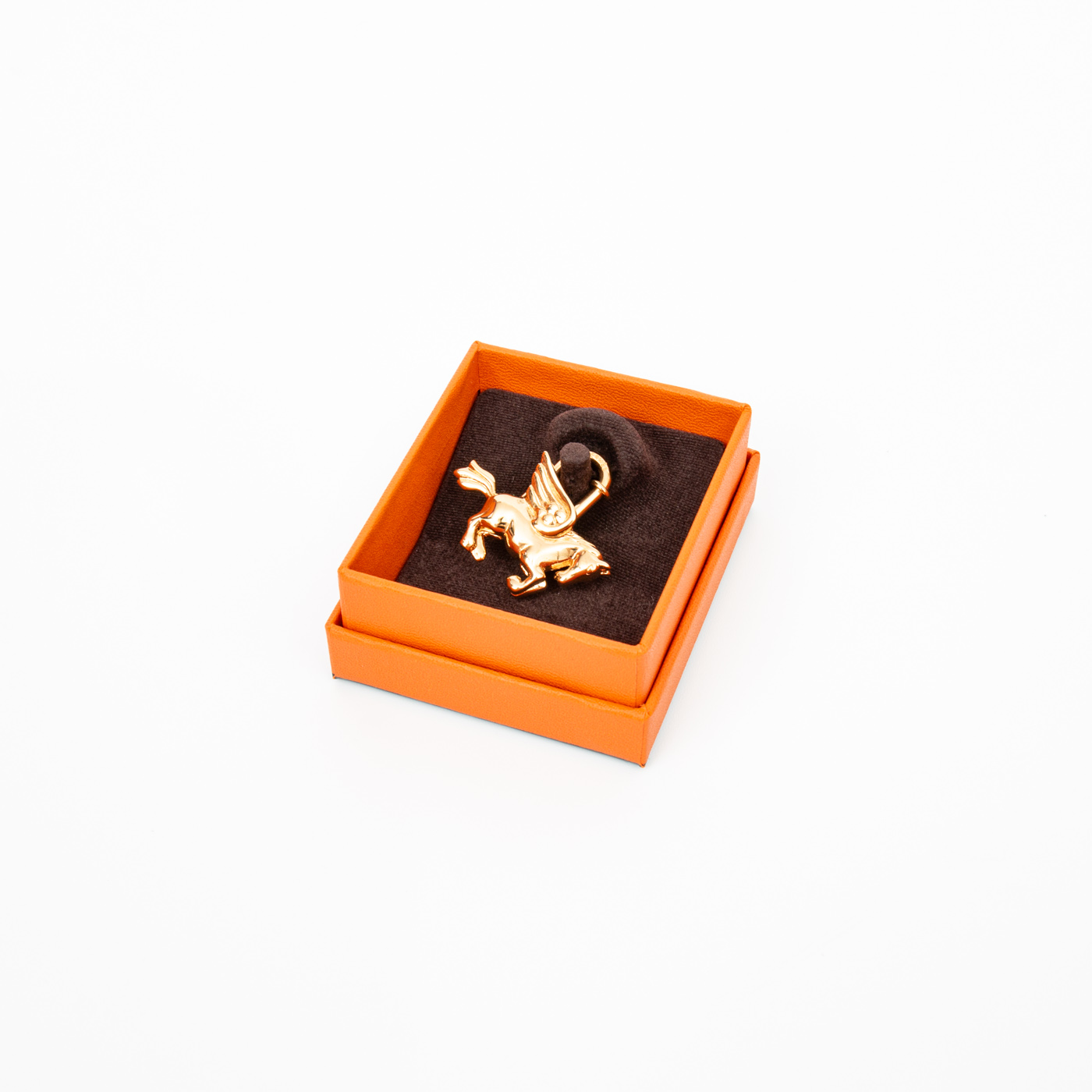 Fermoir Hermès Charm Cadena Lock Pegasus en plaqué or