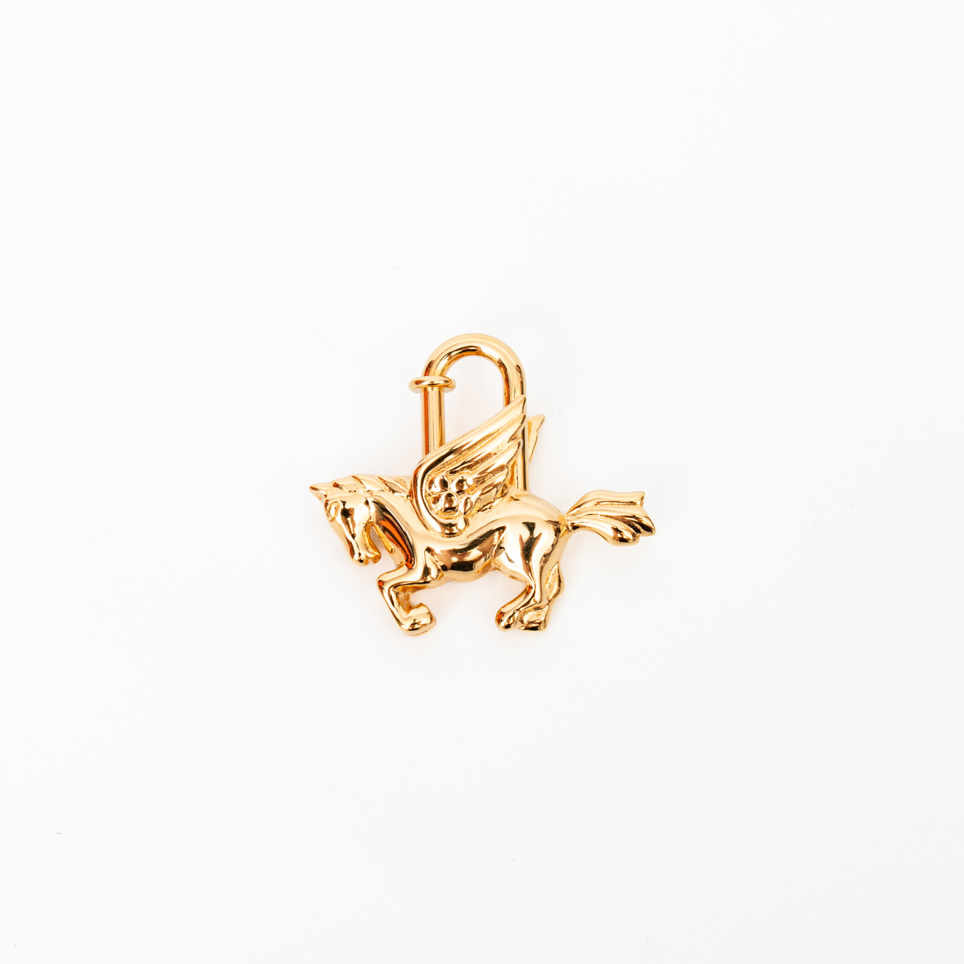 Fermoir Hermès Charm Cadena Lock Pegasus en plaqué or – Image 3