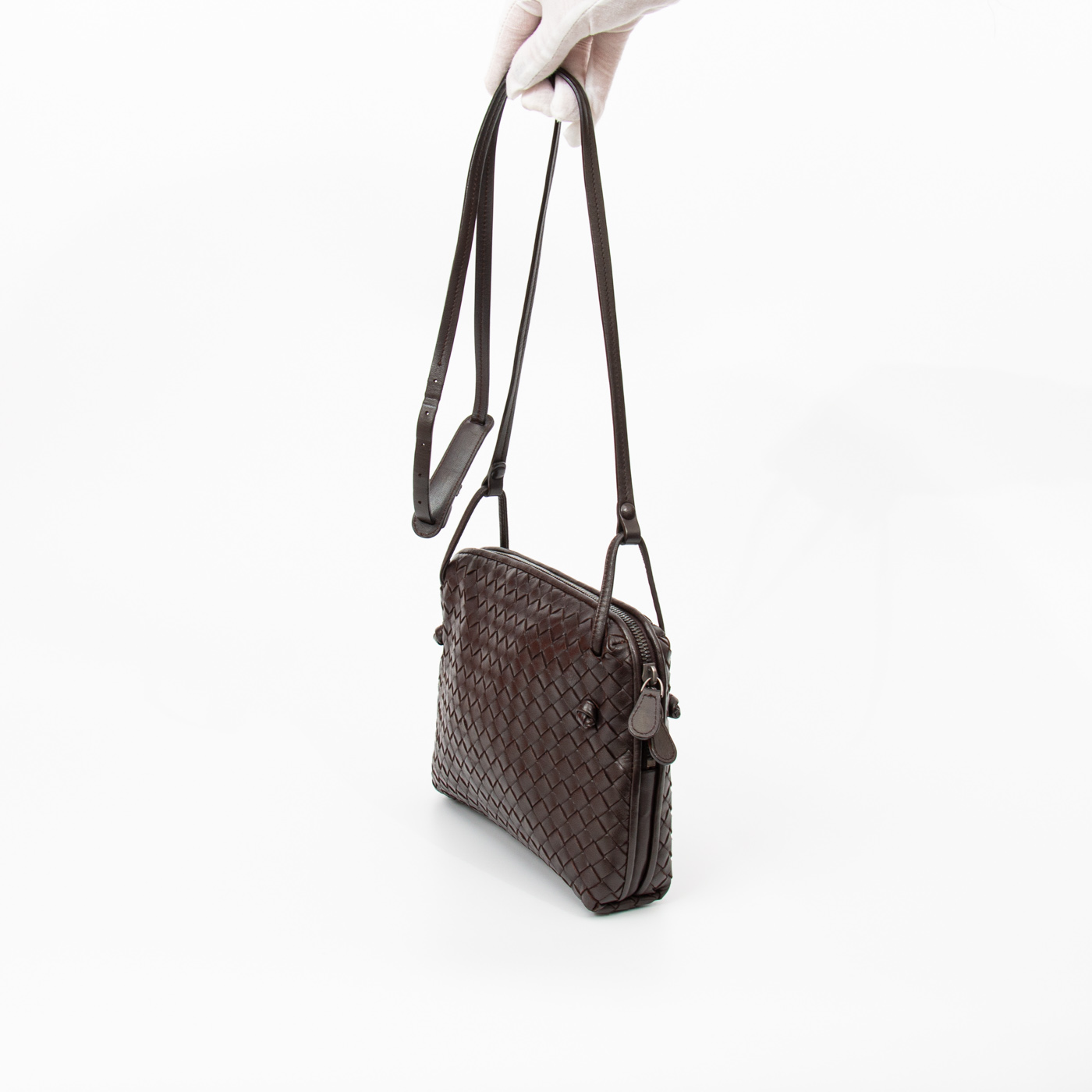 Bottega Veneta Handtasche Intrecciato Nodini Leder Braun 245354 – Bild 3