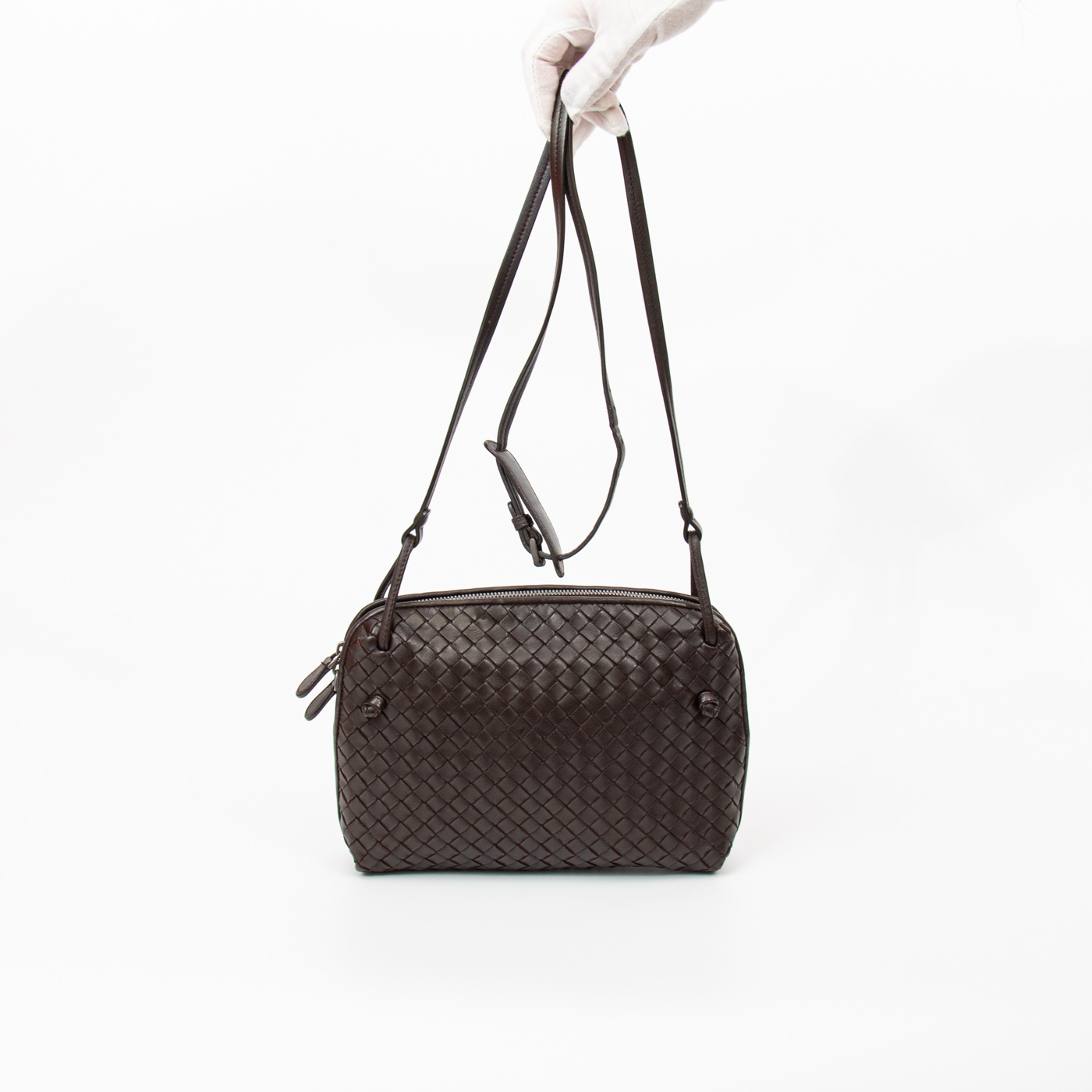 Bottega Veneta Handtasche Intrecciato Nodini Leder Braun 245354 – Bild 4