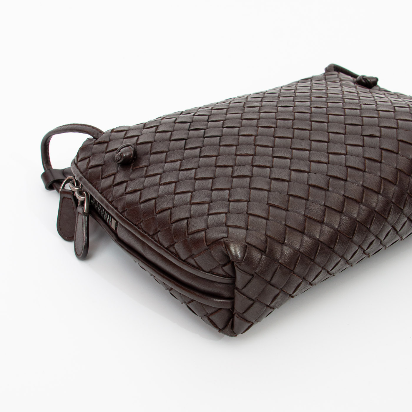 Bottega Veneta Handtasche Intrecciato Nodini Leder Braun 245354 – Bild 7