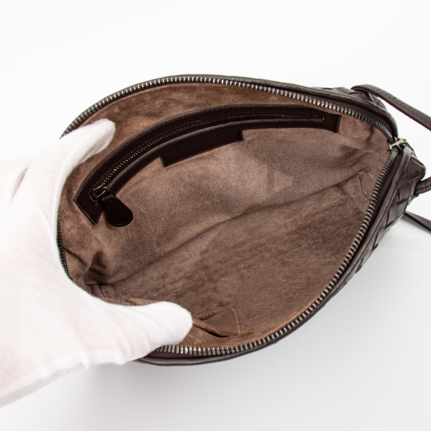 Bottega Veneta Handtasche Intrecciato Nodini Leder Braun 245354 – Bild 8