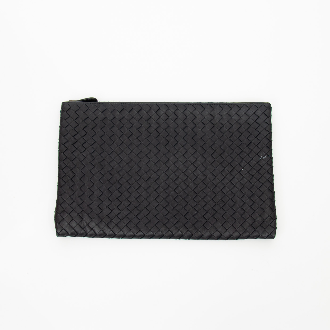 Bottega Veneta Intrecciato Clutch in Leder Schwarz – Bild 1