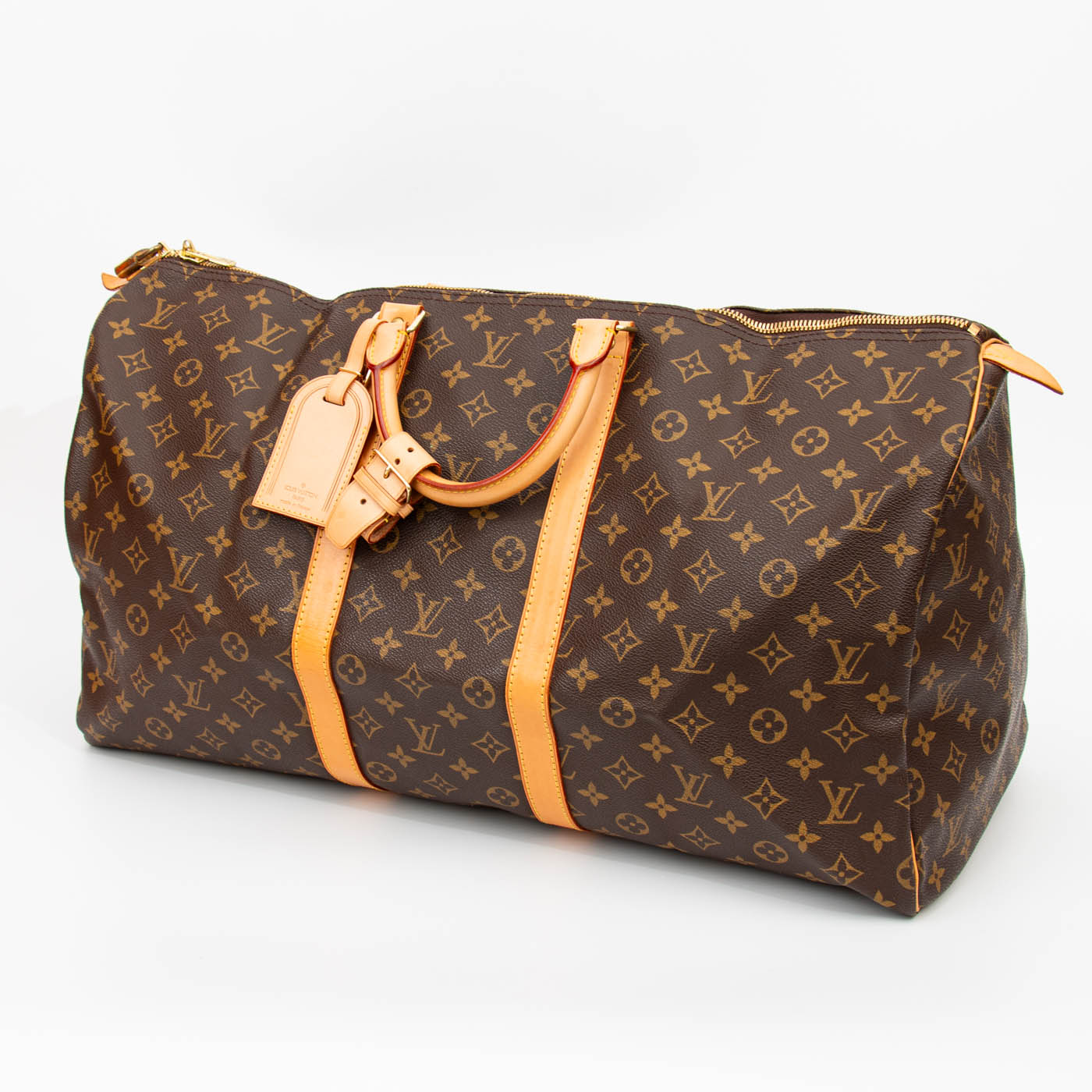 Louis Vuitton Tasche Monogram Keepall 55 Canvas Braun 1999 FL0949 – Bild 2