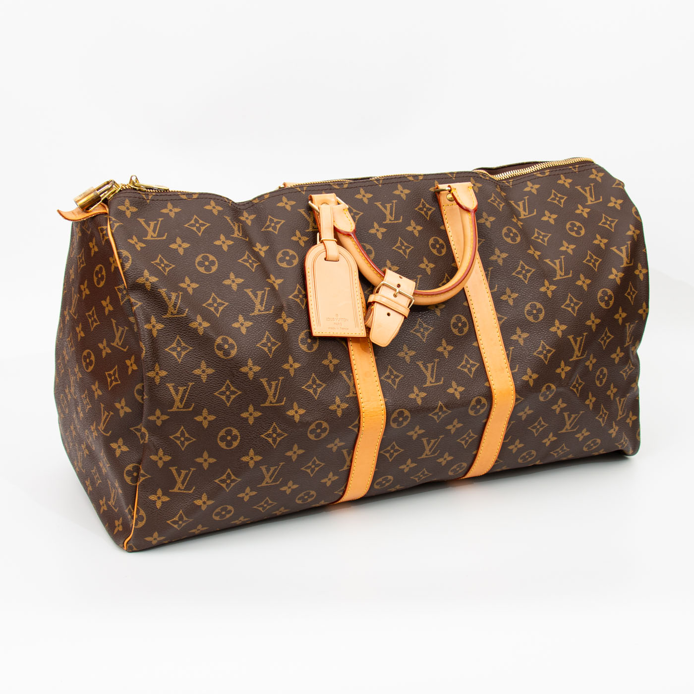Louis Vuitton Tasche Monogram Keepall 55 Canvas Braun 1999 FL0949 – Bild 3