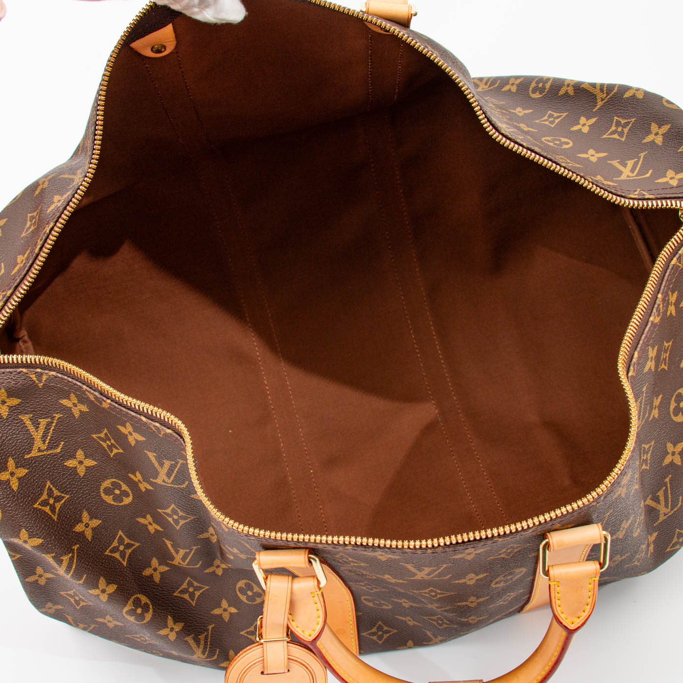 Louis Vuitton Tasche Monogram Keepall 55 Canvas Braun 1999 FL0949 – Bild 9