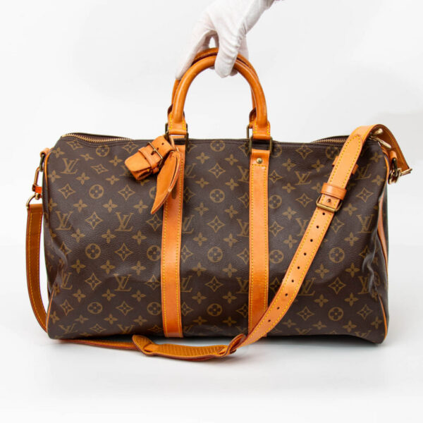 Louis Vuitton Tasche Keepall Bandouliere 45 Monogram Canvas Braun 1988 VI884
