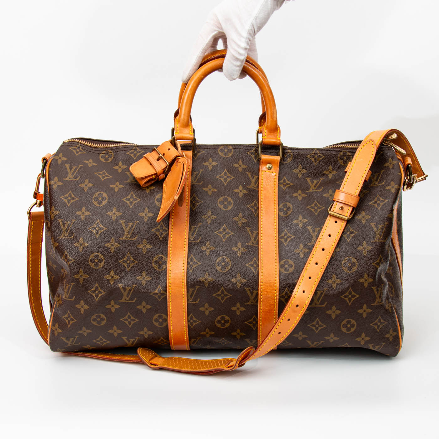 Louis Vuitton Tasche Keepall Bandouliere 45 Monogram Canvas Braun 1988 VI884