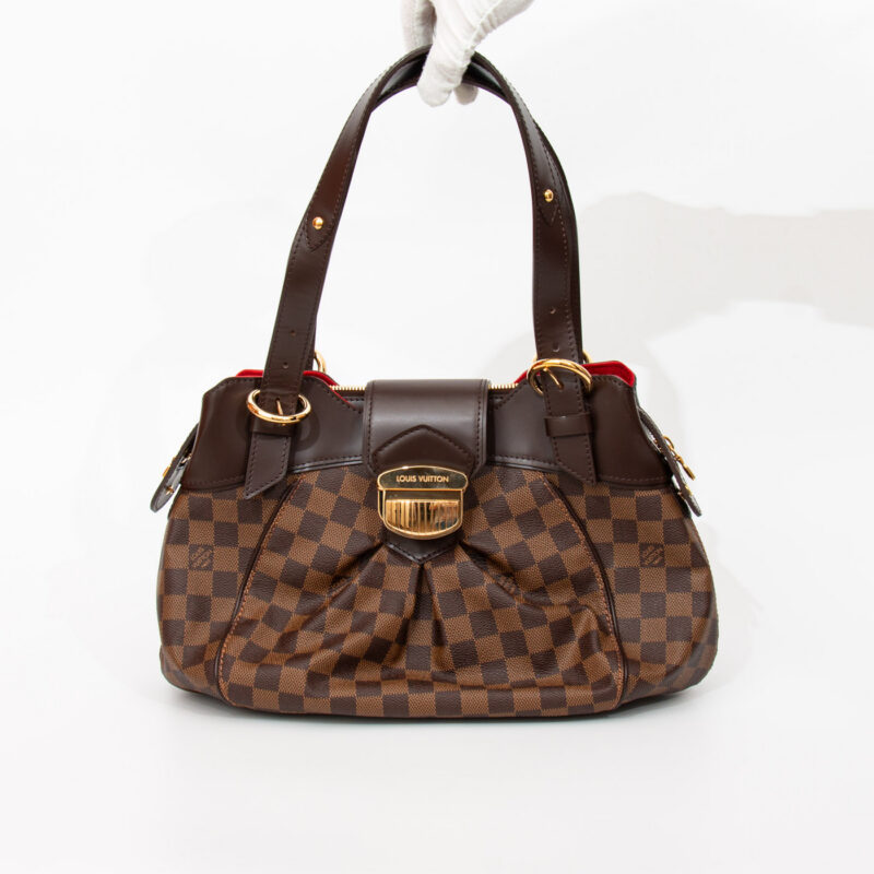 Bolso bandolera Louis Vuitton Sistina en lona Damier Ebene en marrón – Imagen 1