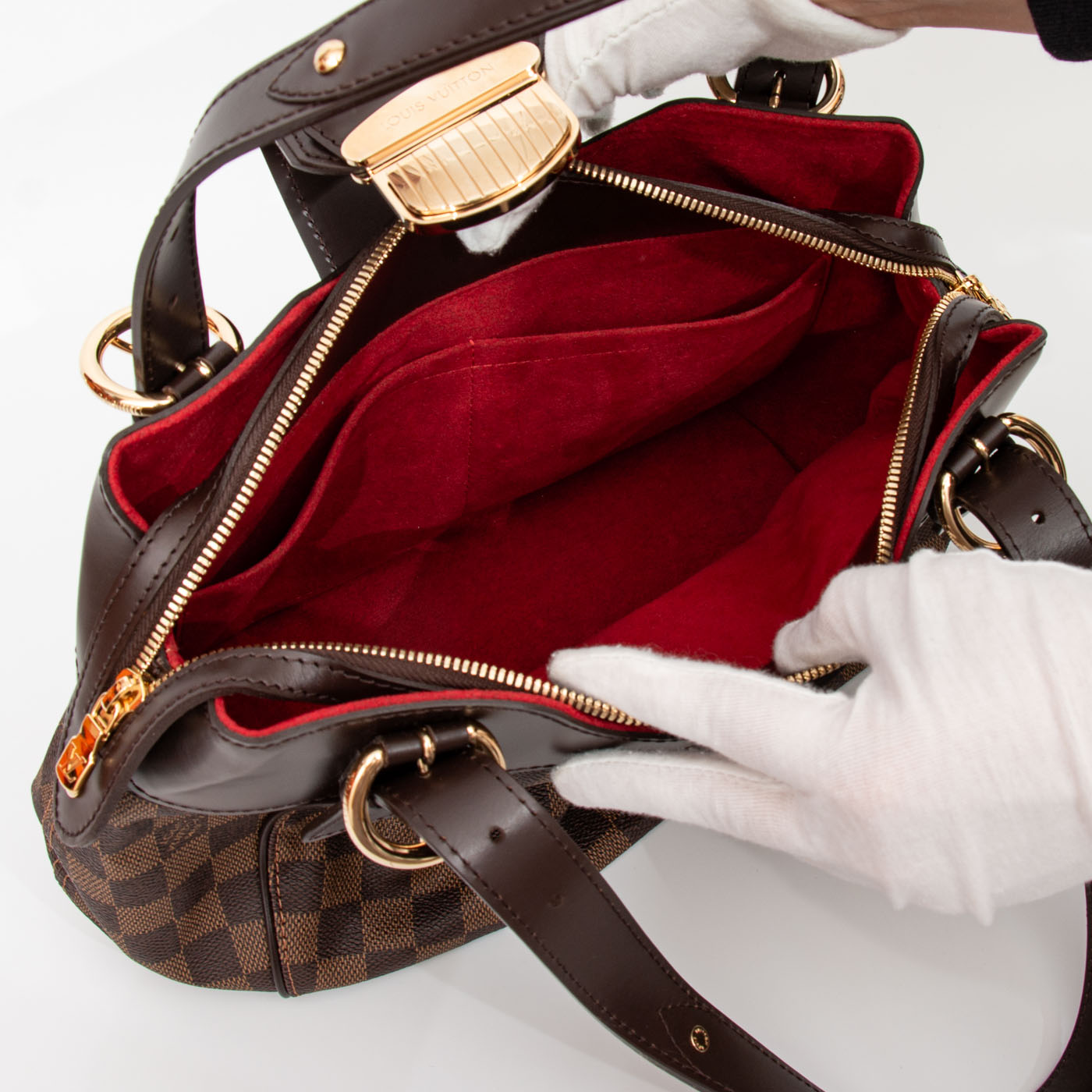 Bolso bandolera Louis Vuitton Sistina en lona Damier Ebene en color marrón – Imagen 7