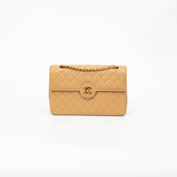 Chanel Tasche Timeless Lambskin Double Flap Beige 1994–1996 3047123