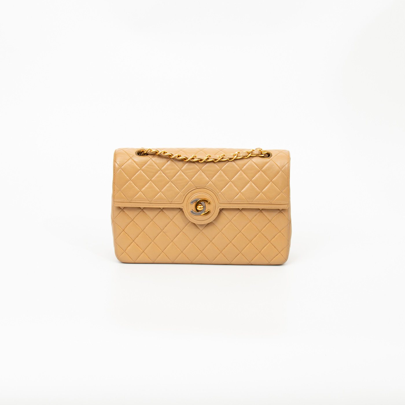 Chanel Tasche Timeless Lambskin Double Flap Beige 1994–1996 3047123 – Bild 2
