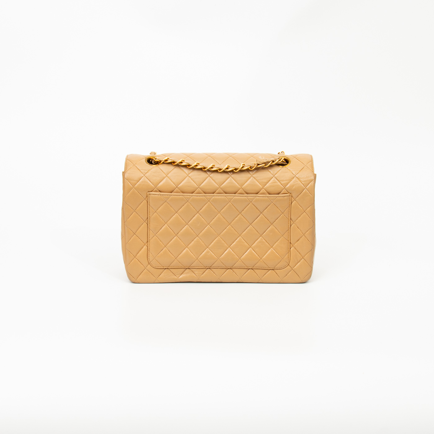 Chanel Tasche Timeless Lambskin Double Flap Beige 1994–1996 3047123 – Bild 5