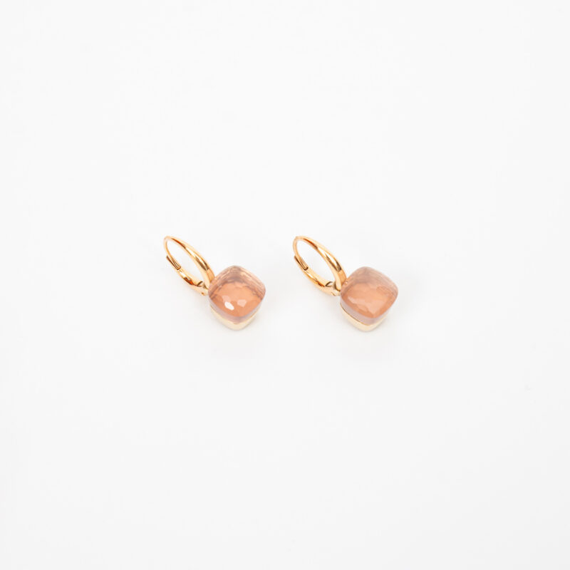 Pomellato Nudo Classic Petit Ohrringe Gold mit Rosennquarz – Bild 3