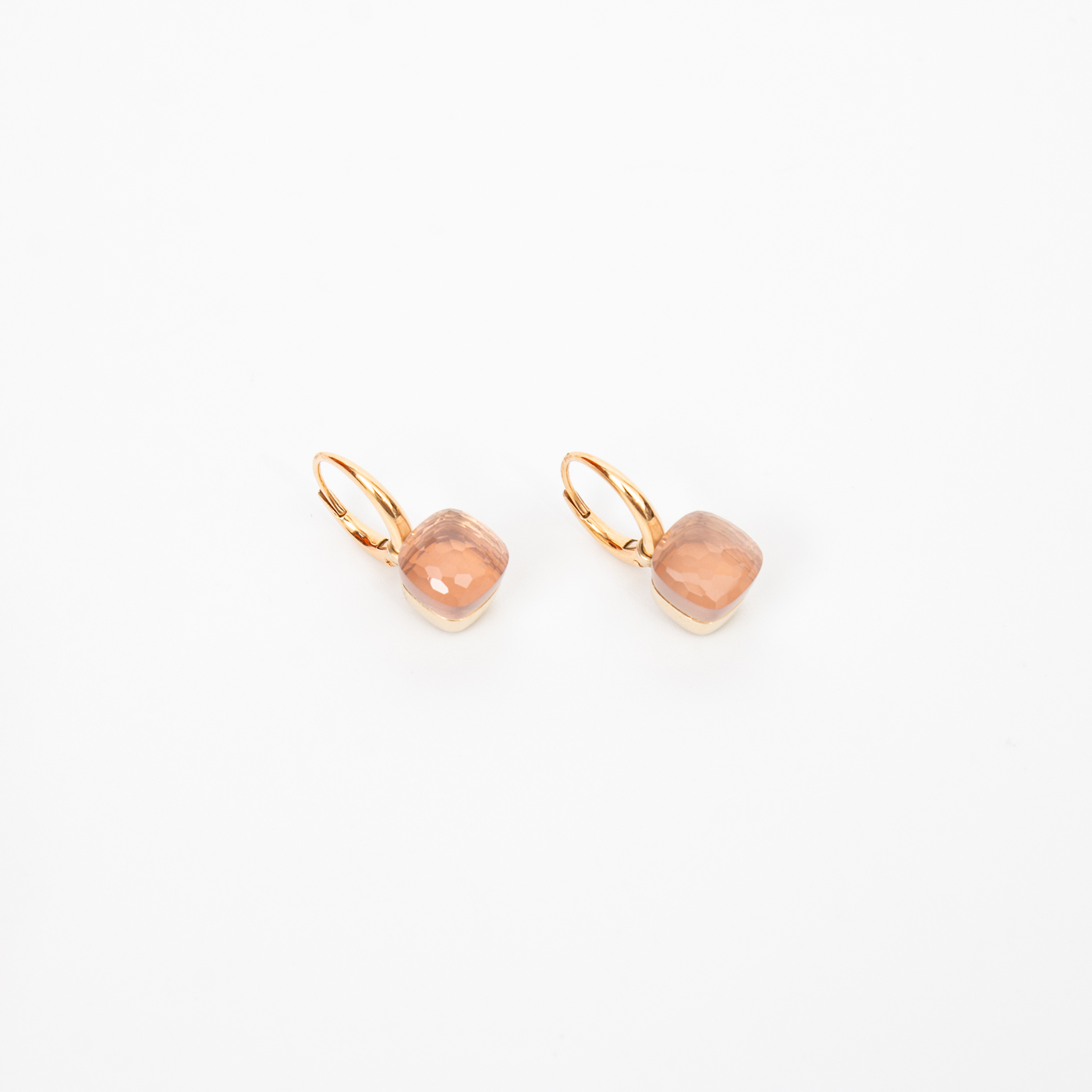 Pomellato Nudo Classic Petit Ohrringe Gold mit Rosennquarz – Bild 3