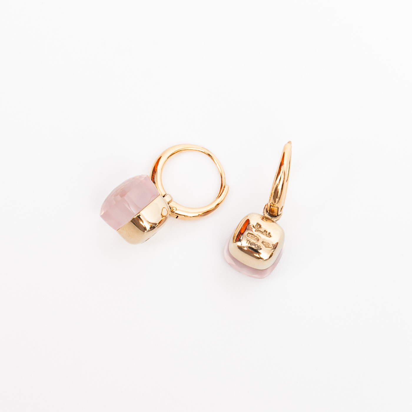 Pomellato Nudo Classic Petit Ohrringe Gold mit Rosennquarz – Bild 4