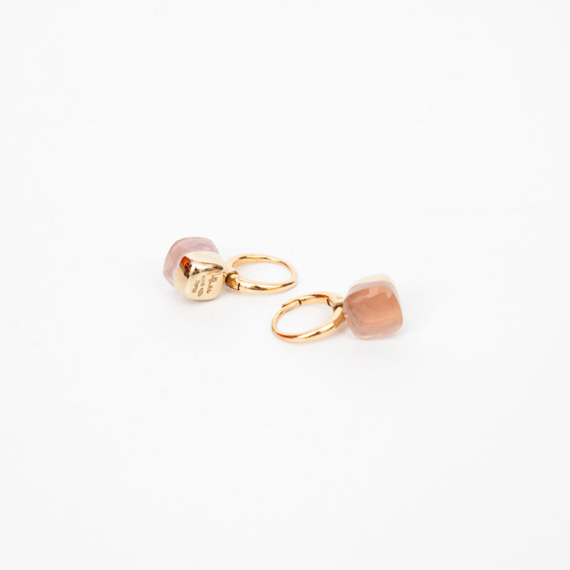 Pomellato Nudo Classic Petit Ohrringe Gold mit Rosennquarz – Bild 5
