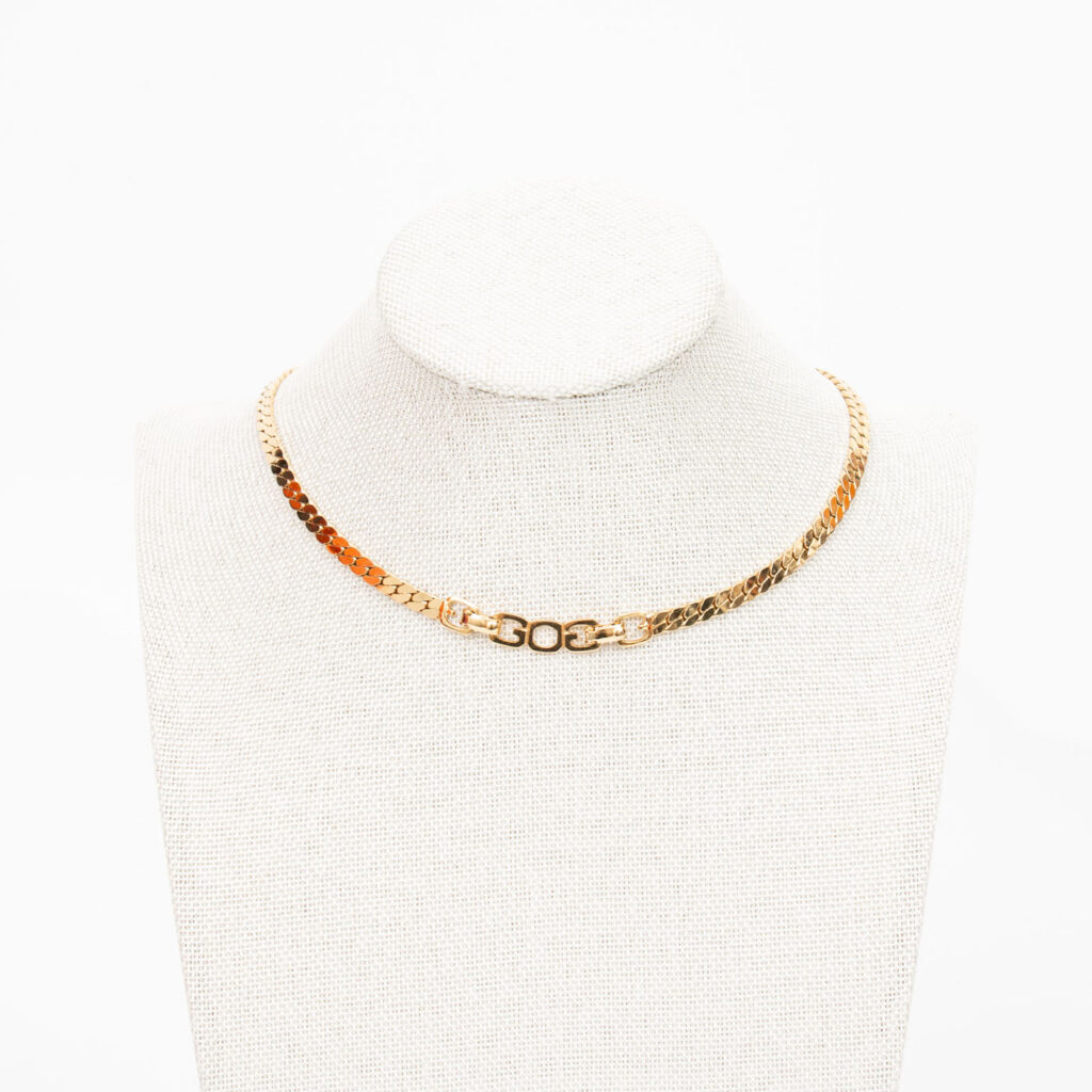 Dior vintage necklace with yellow stone