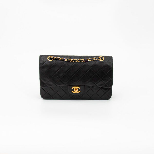 Chanel Tasche Timeless Lammleder Double Flap Schwarz 1986–1988 0451964