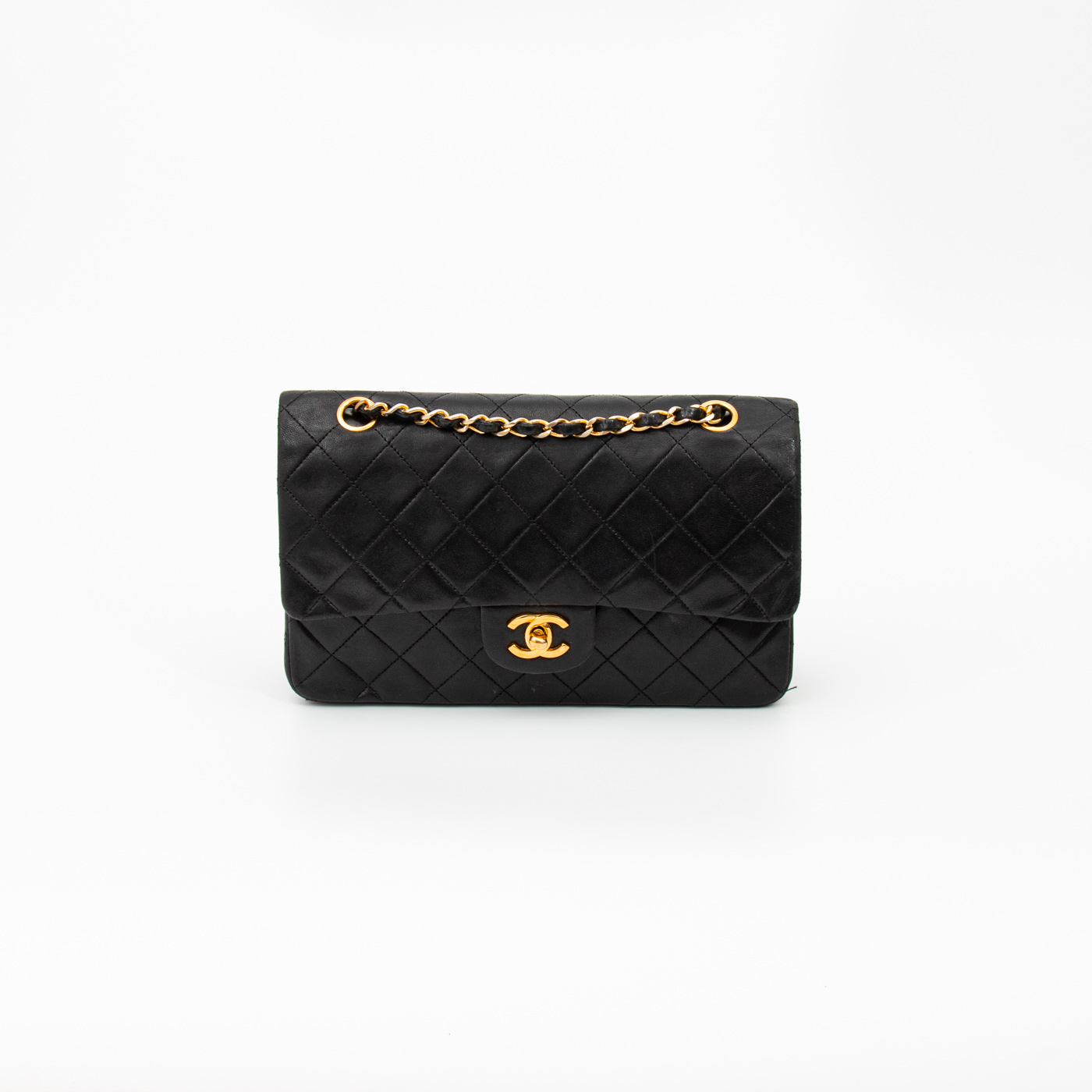 Chanel Tasche Timeless Lammleder Double Flap Schwarz 1986–1988 0451964 – Bild 2