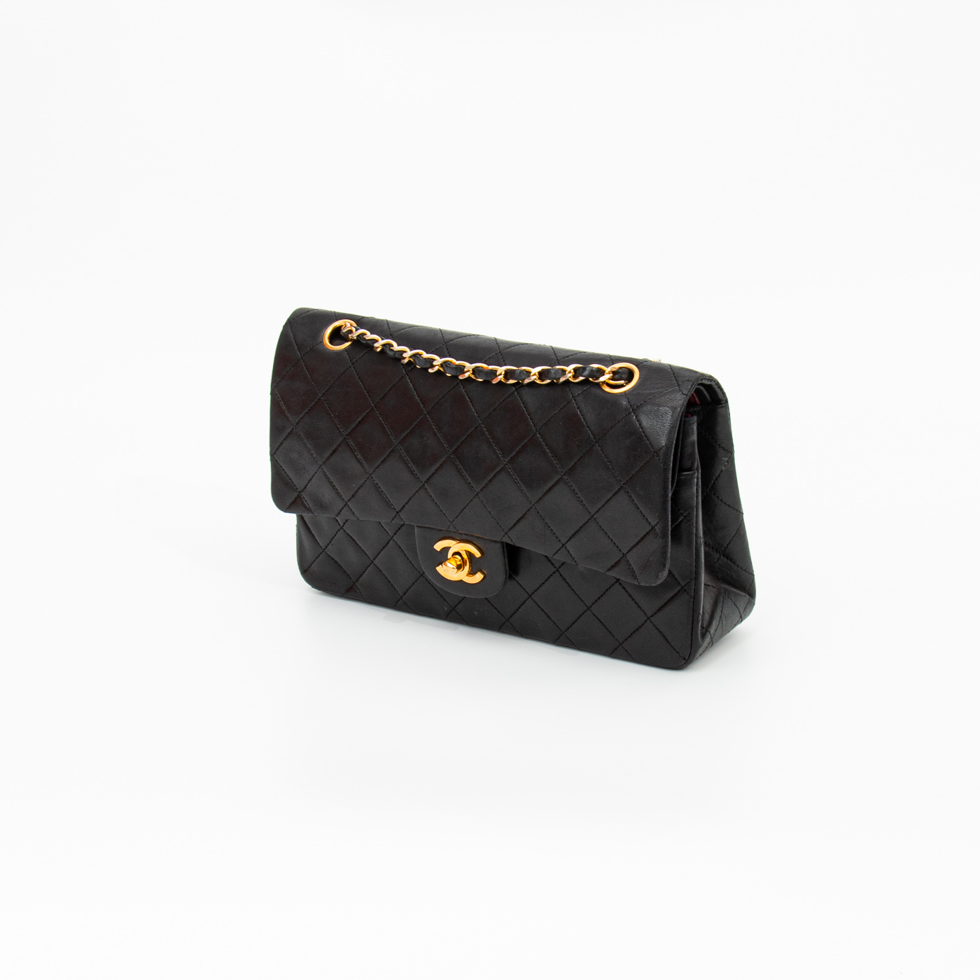 Chanel Tasche Timeless Lammleder Double Flap Schwarz 1986–1988 0451964 – Bild 3