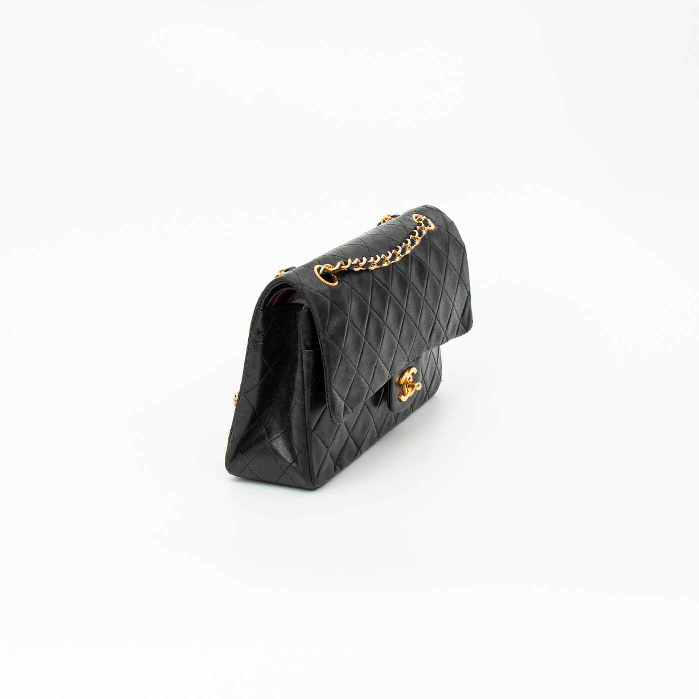 Chanel Tasche Timeless Lammleder Double Flap Schwarz 1986–1988 0451964 – Bild 4
