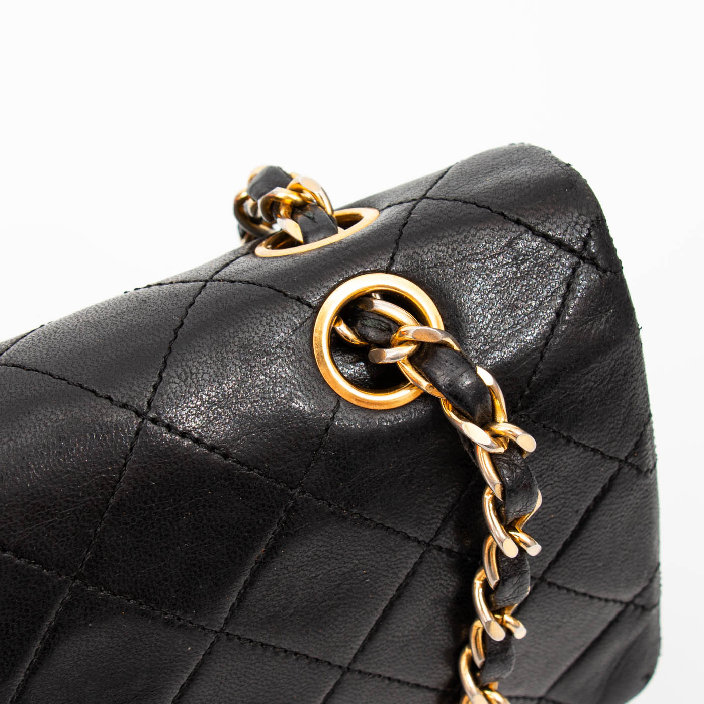 Chanel Tasche Timeless Lammleder Double Flap Schwarz 1986–1988 0451964 – Bild 8