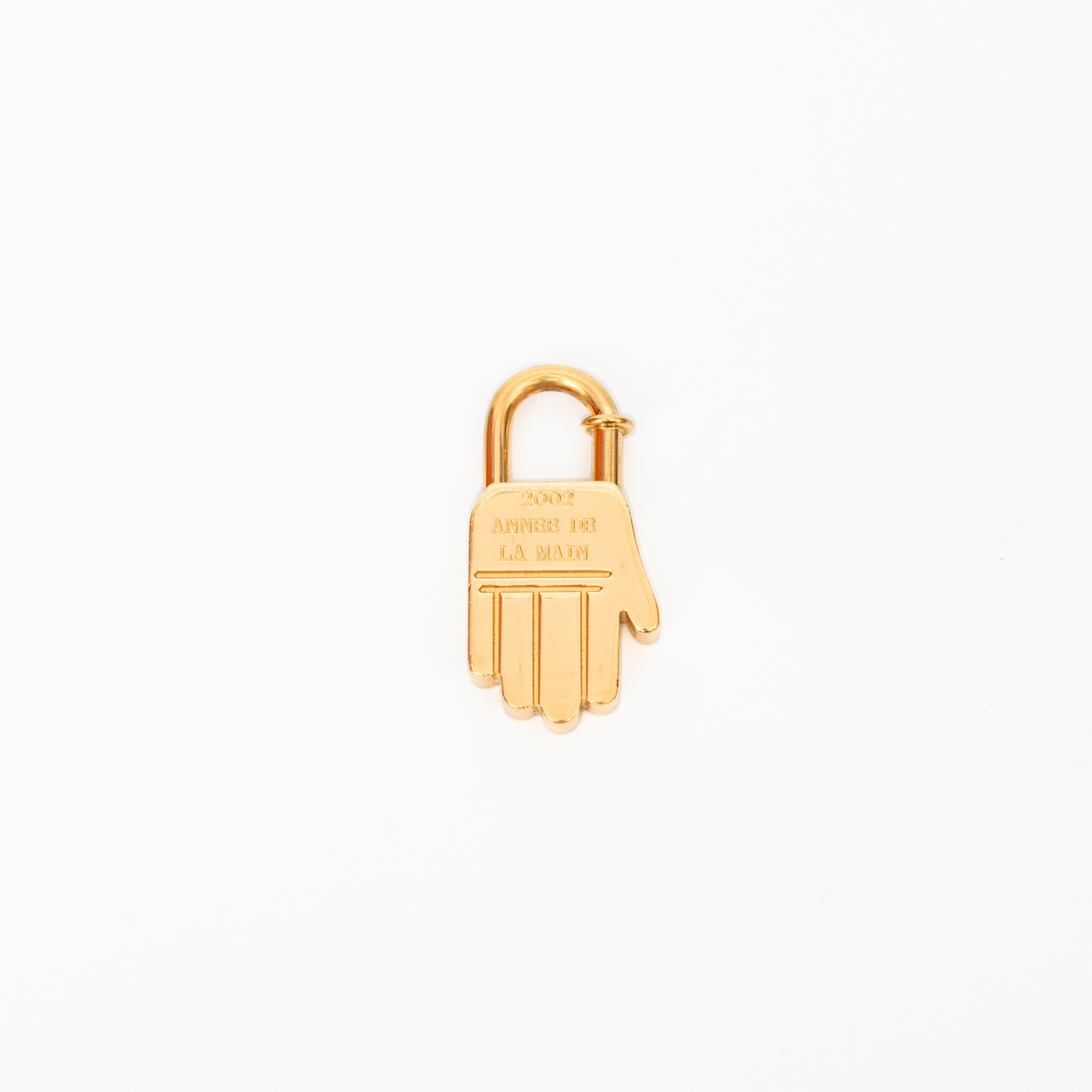 Hermès Charm Cadena Lock Hand 2002 Métal Doré