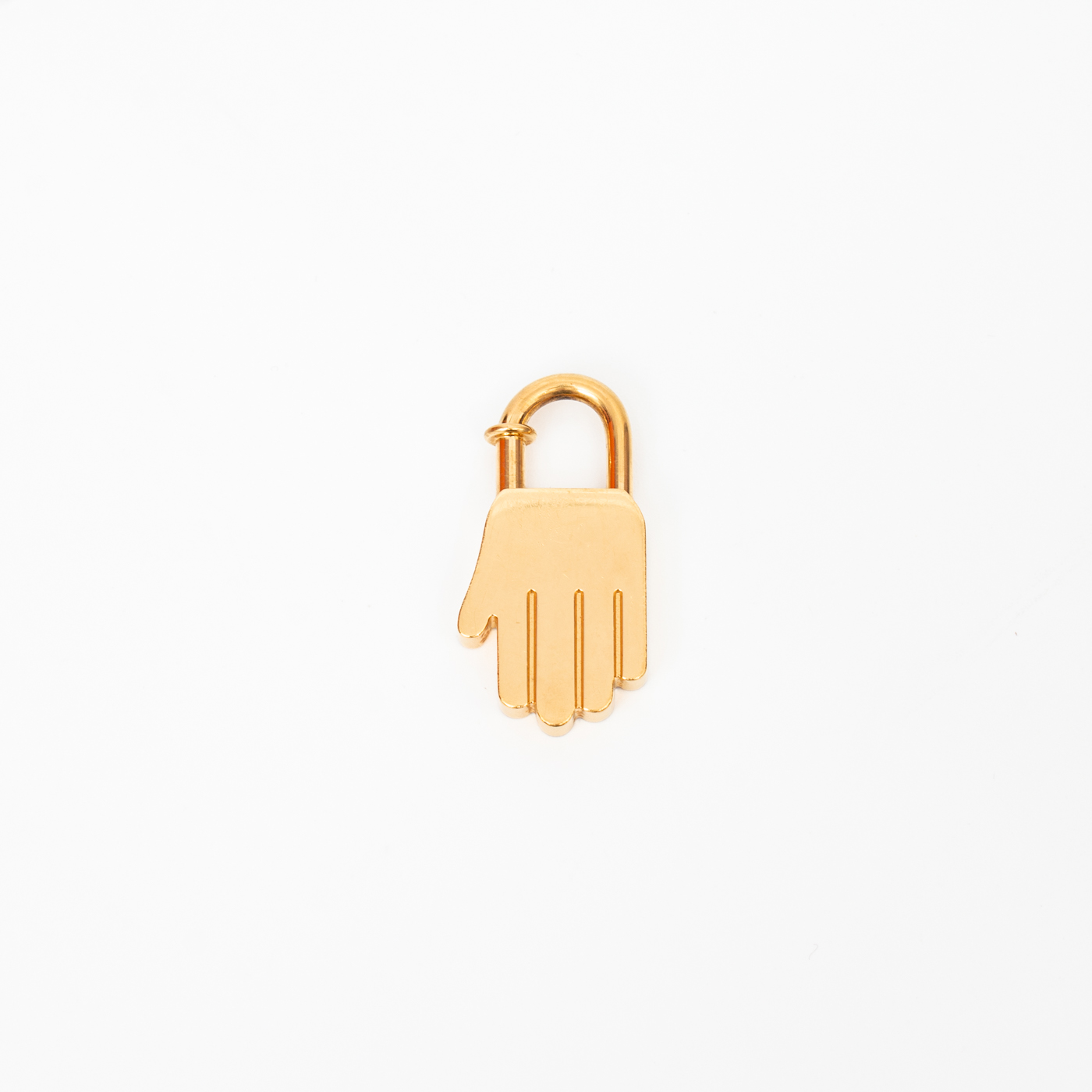 Hermès Charm Cadena Lock Hand 2002 Métal doré – Image 2