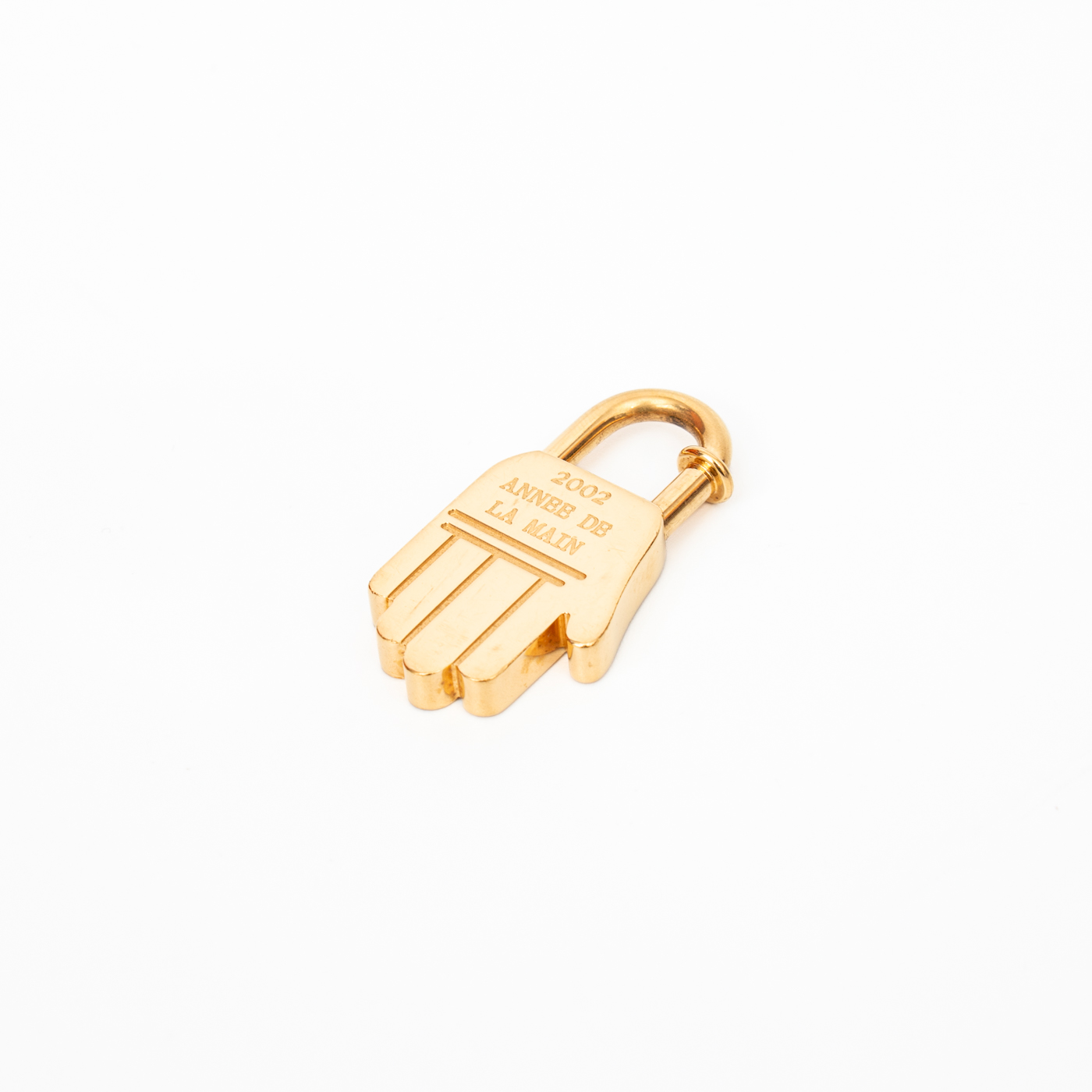 Hermès Charm Cadena Lock Hand 2002 Métal doré – Image 3