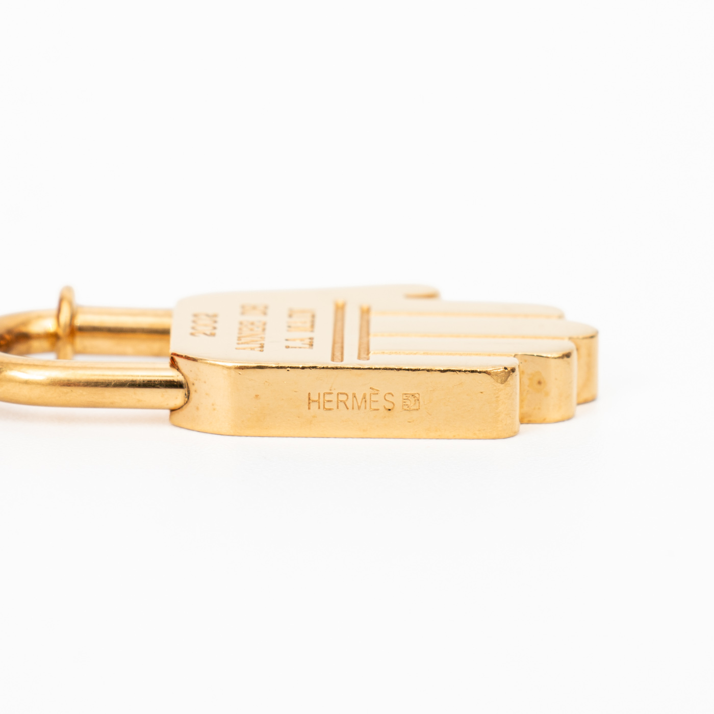 Hermès Charm Cadena Lock Hand 2002 Métal doré – Image 4