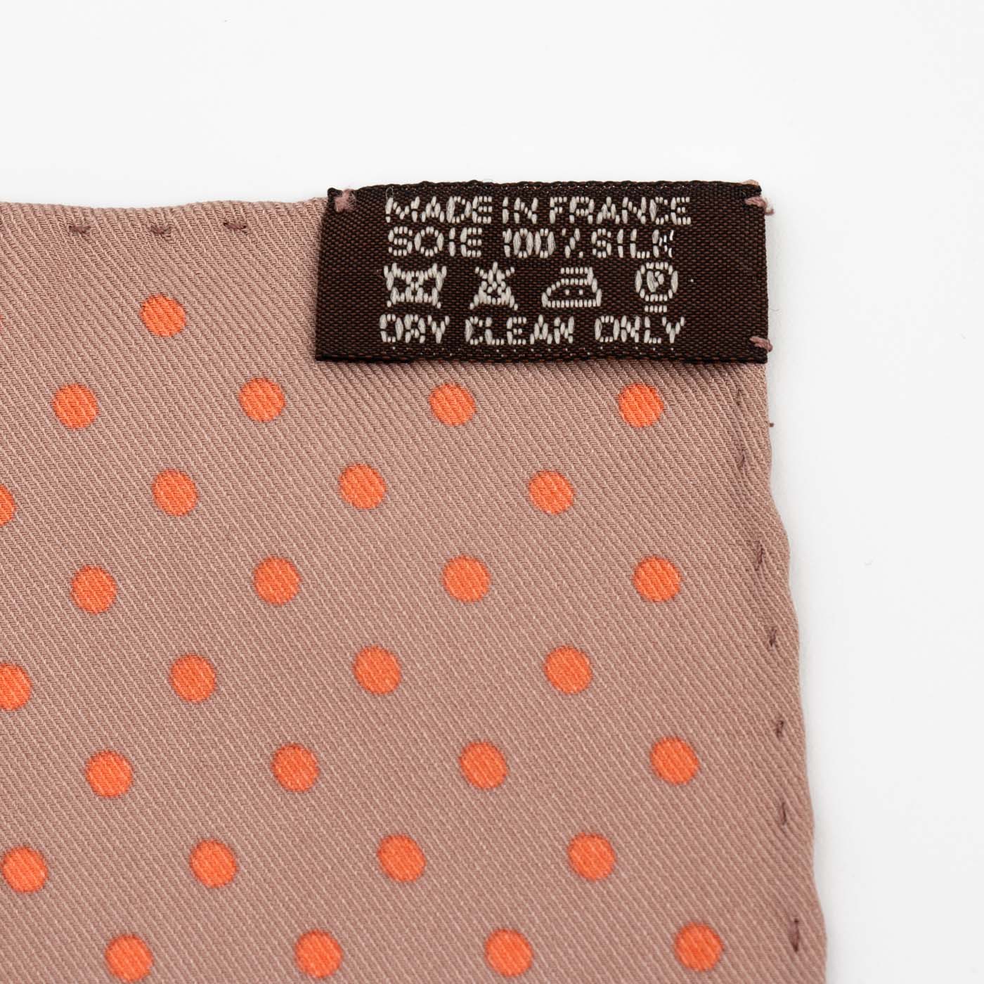 Foulard en soie Hermès Carré 70 Clic-Clac A Pois Orange – photo 4