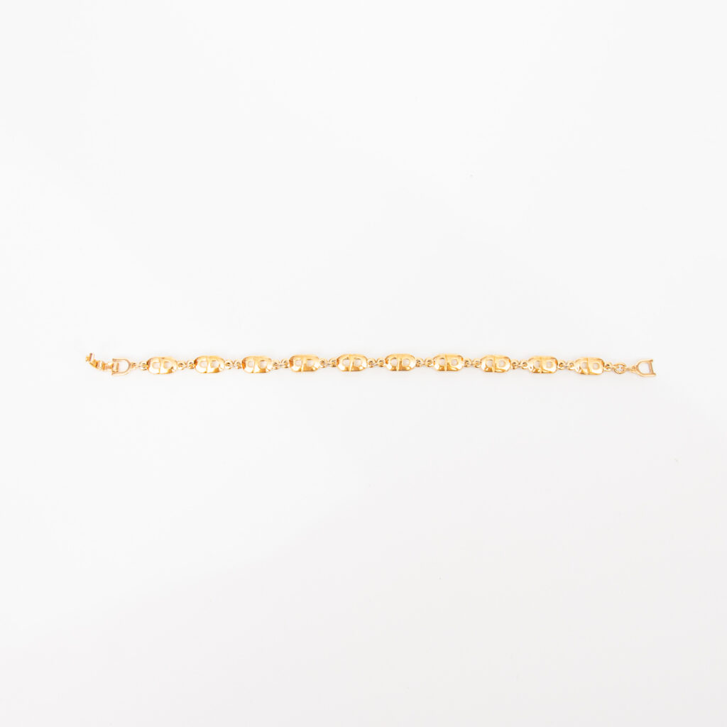 Christian Dior Vintage CD Bracelet Gold 16 cm