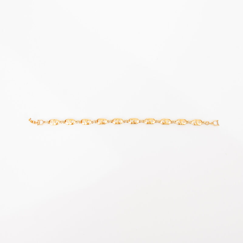 Christian Dior Vintage CD Bracelet Gold 16 cm – Image 1