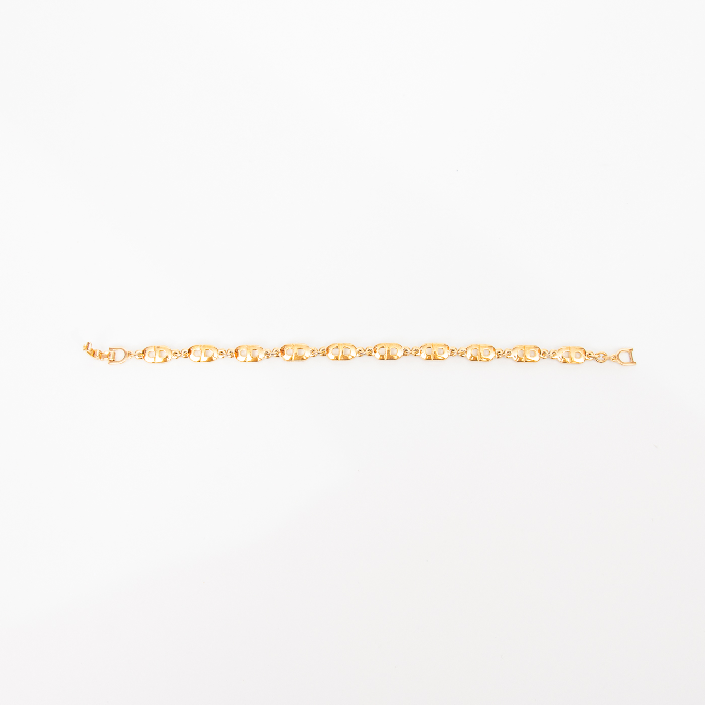 Christian Dior Vintage CD Bracelet Gold 16 cm – Image 1