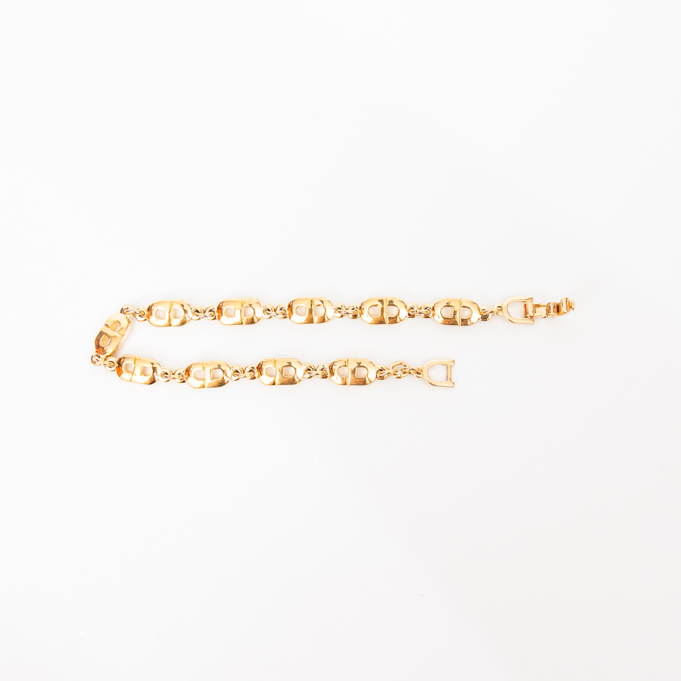 Christian Dior Vintage CD Bracelet Gold 16 cm – Image 2