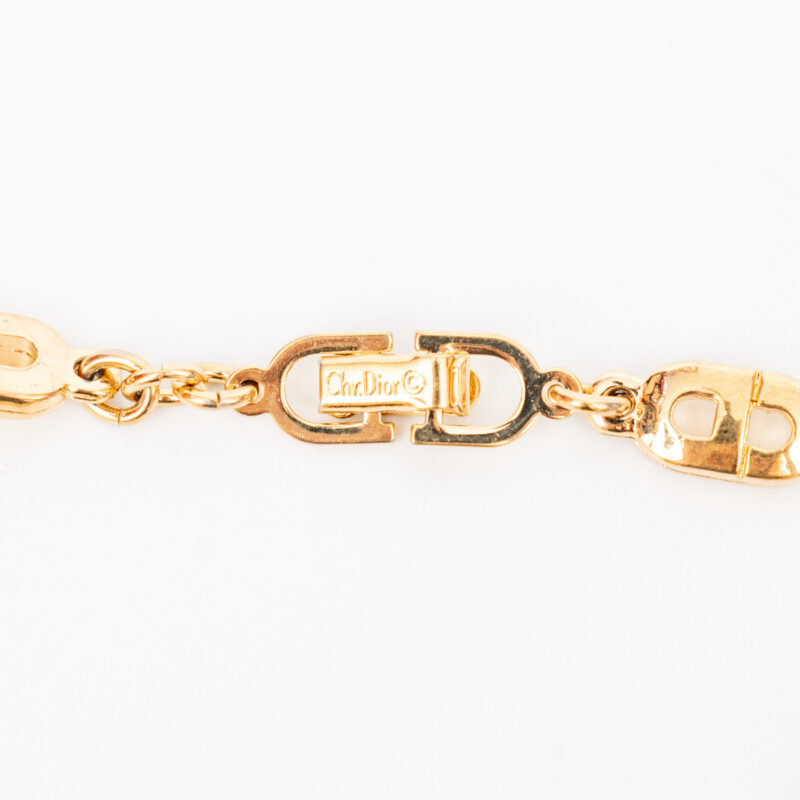 Christian Dior Vintage CD Bracelet Gold 16 cm – Image 3