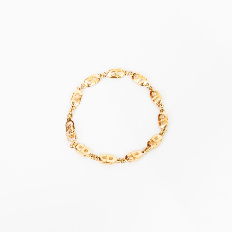 Christian Dior Vintage CD Bracelet Gold 16 cm – Image 4