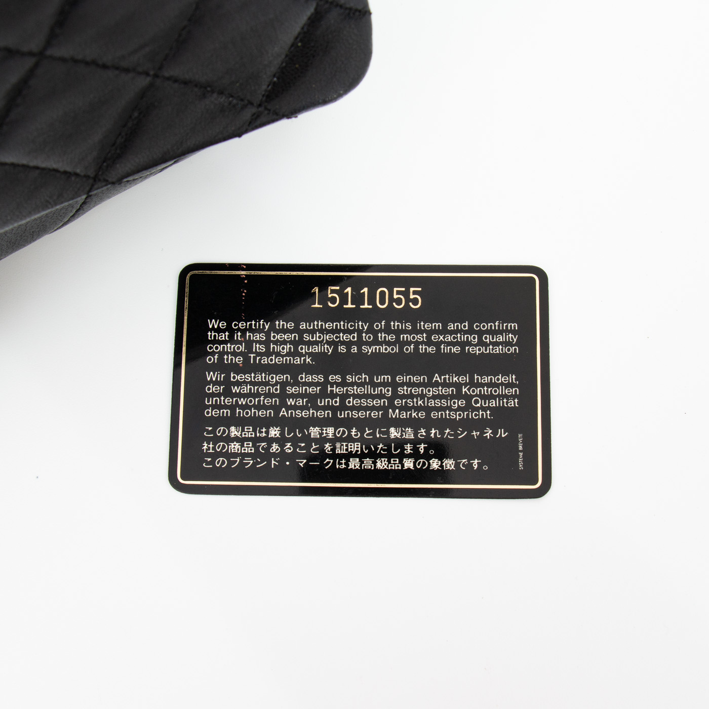 Chanel Tasche Timeless Double Flap Lammleder Schwarz 1989–1991 1511055 – Bild 12