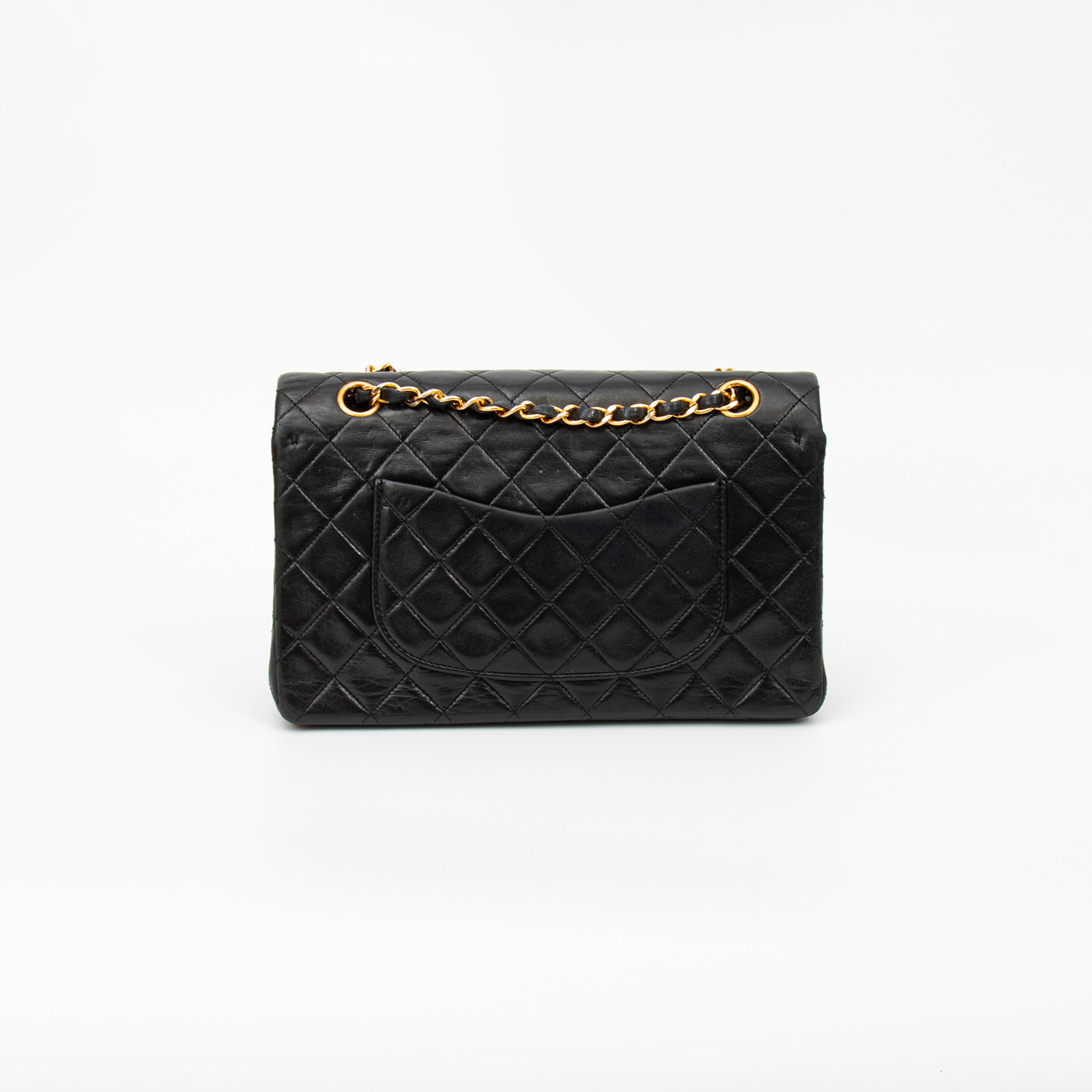 Chanel Tasche Timeless Double Flap Lammleder Schwarz 1989–1991 1511055 – Bild 5