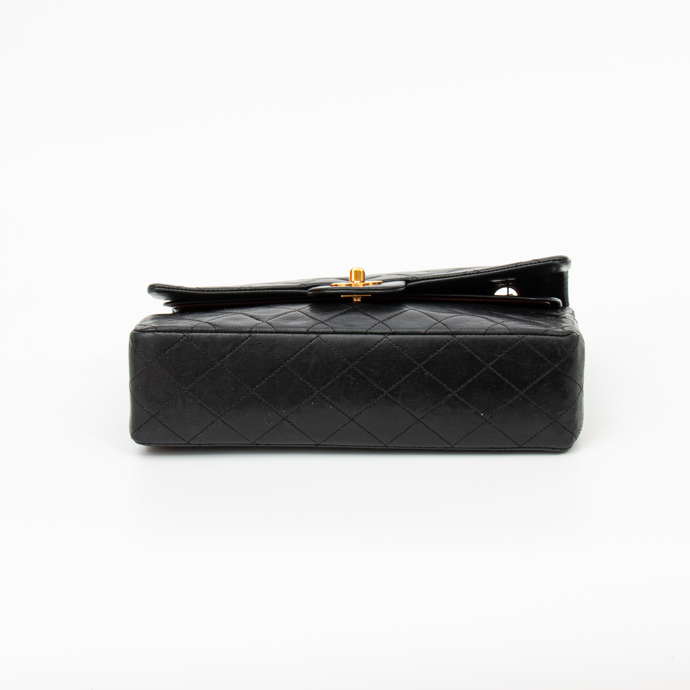 Chanel Tasche Timeless Double Flap Lammleder Schwarz 1989–1991 1511055 – Bild 6