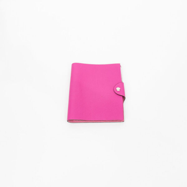 Cuaderno Hermès Clemence de piel rosa