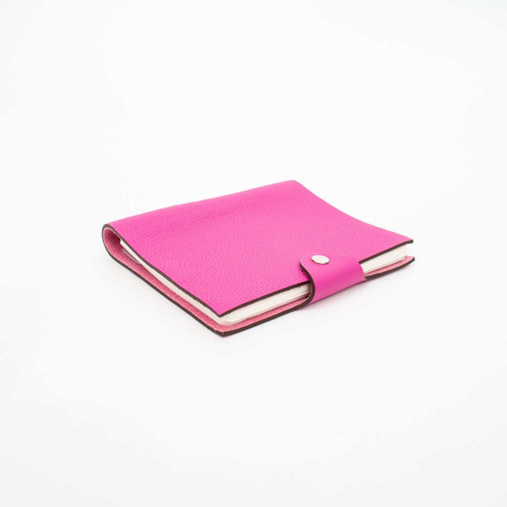 Hermès Notebook Clemence Leder Pink